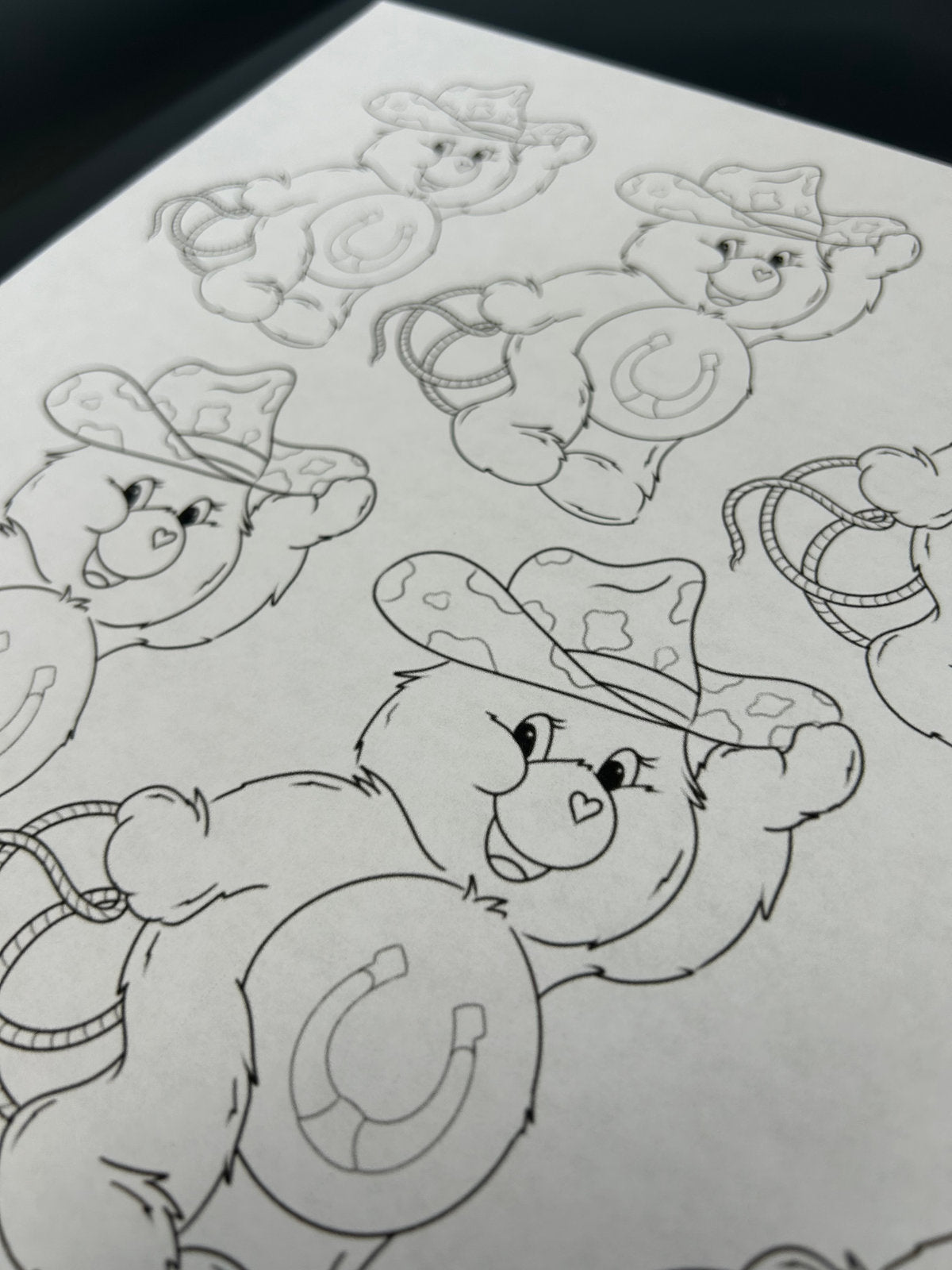 Tattoo stencil of a carebear