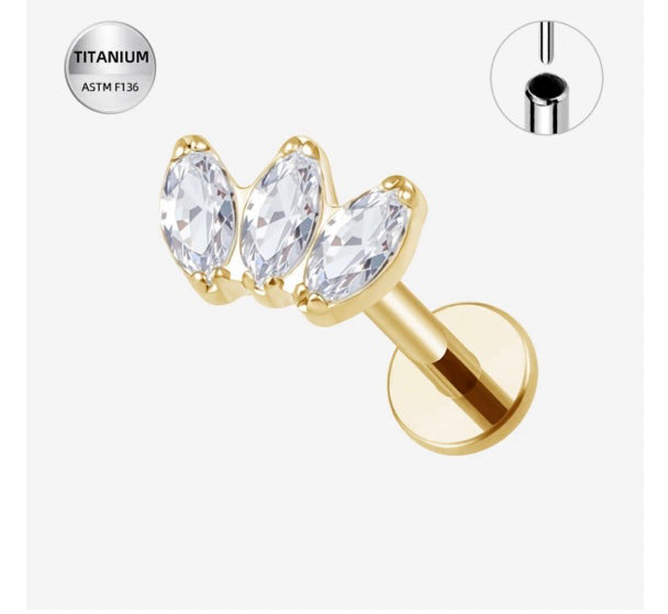 Triple Diamond Stud