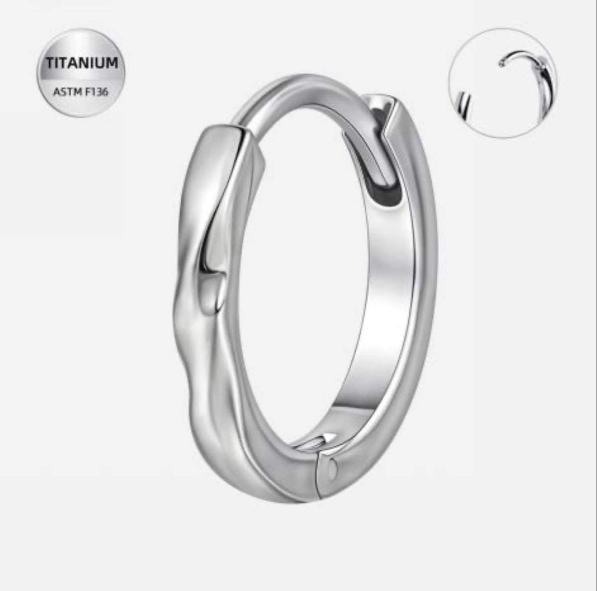 Small Organic Clip Hoops