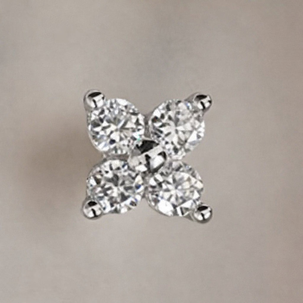 Diamond Flower Studs