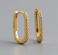 Prism Diamond Clip Hoops