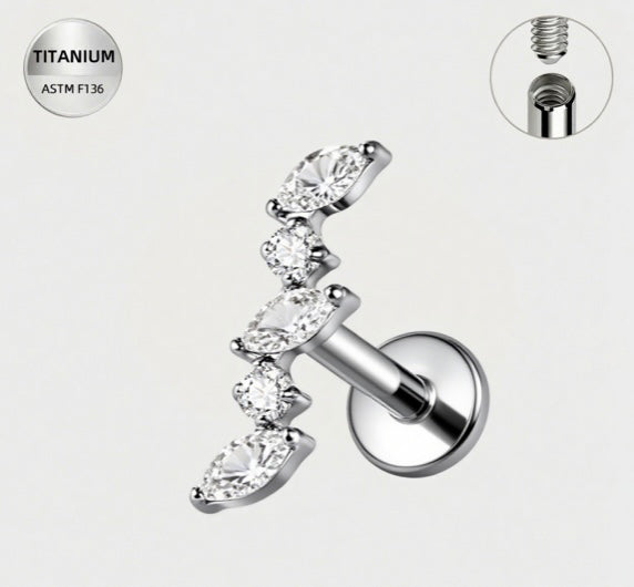 Halo Branch Diamond Stud