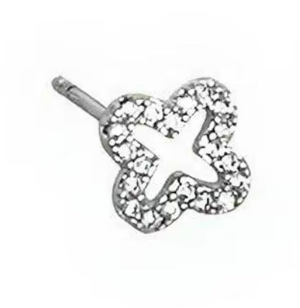 Diamond Trefle Studs