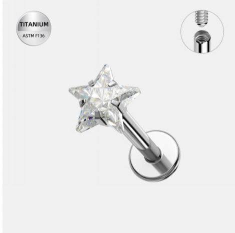 Star Shape Diamond Stud
