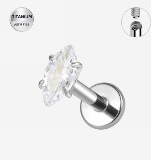 Ivory Marquise Studs