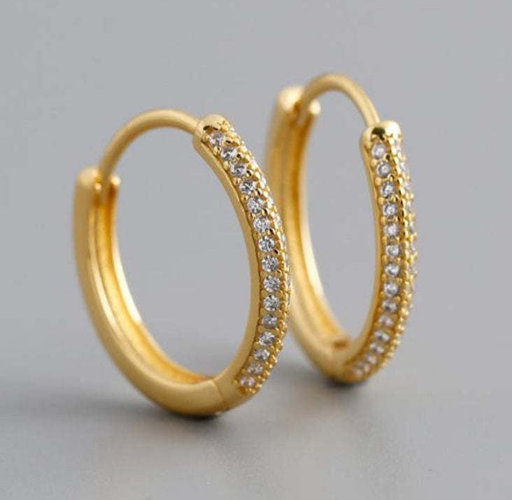 Classic Diamond Hoops