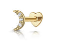 Diamond Moon Studs
