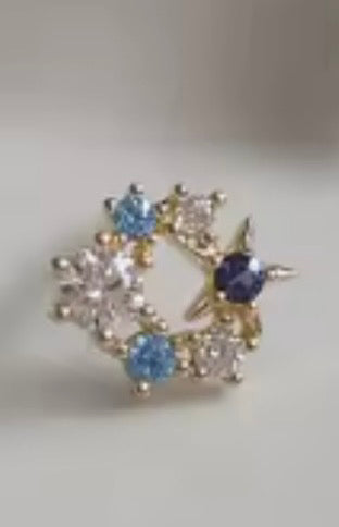 Blue Diamond Studs