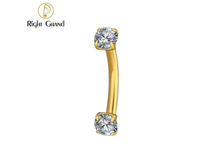 Diamond Curved Barbell
