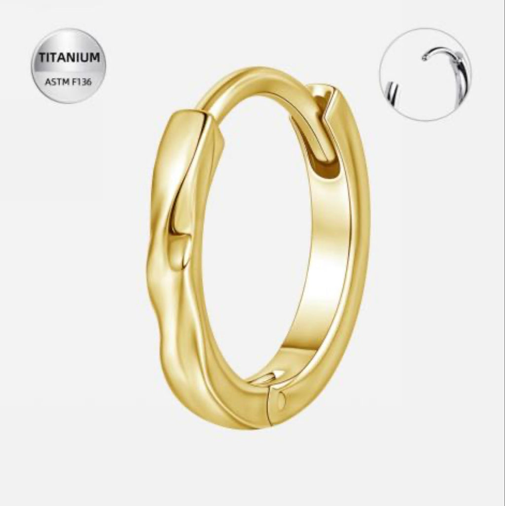 Small Organic Clip Hoops