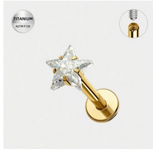 Star Shape Diamond Stud
