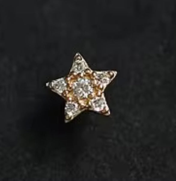 Small Star Diamond Stud