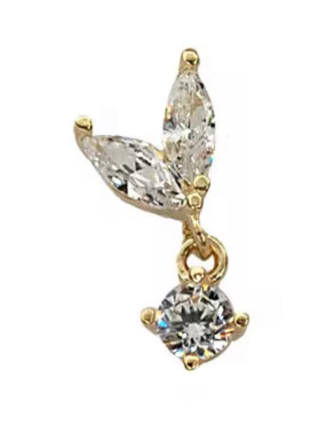 Heart Dangle Stud