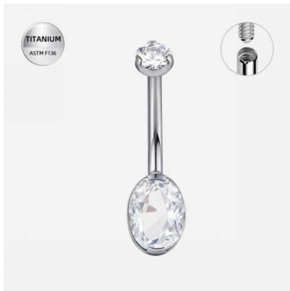 Oval Belly Ring