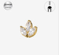 ARC DIAMOND STUD GOLD TITANIUM