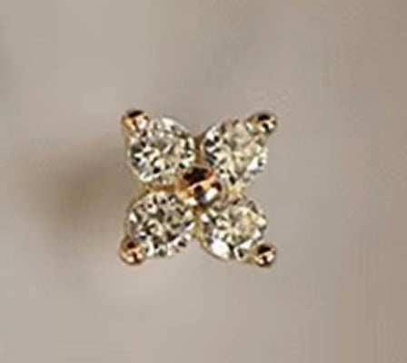 Diamond Flower Studs
