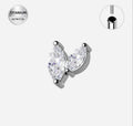 GEOMETRIC DIAMOND STUD SILVER TITANUM