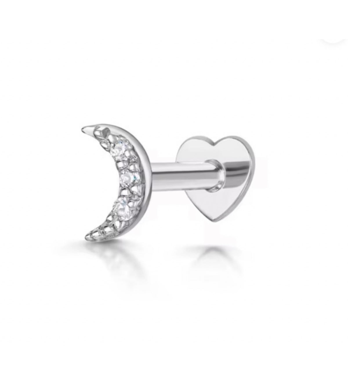 Diamond Moon Studs