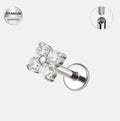 Diamond Flower Studs