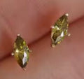 Green Oval Studs