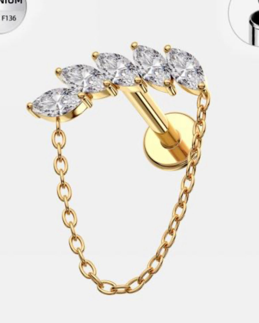 Diamond Arc Pendant Chaine