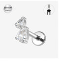 Double Teardrop Stud